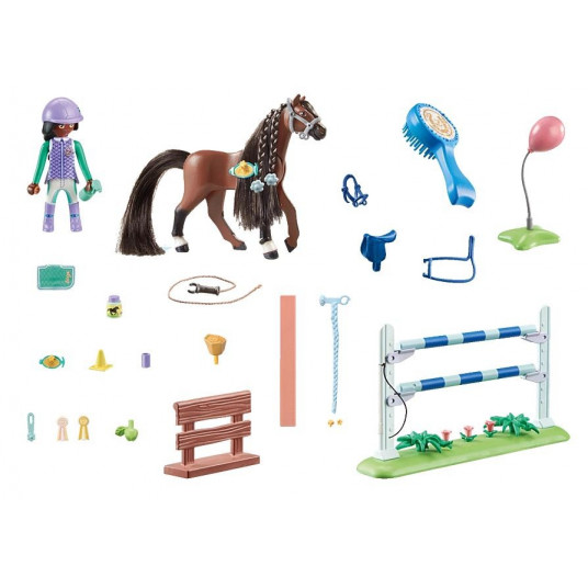 Komplekts z figurkami Horses 71355 Zoe i Blaze z przeszkodami