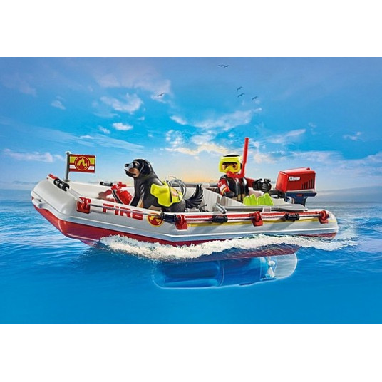 Figūru komplekts Action Heroes 71464 Fireboat ar ūdens skrejriteni