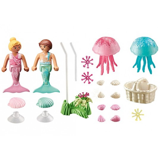 Figūru komplekts Princess Magic 71504 Mermaid Kids ar medūzu