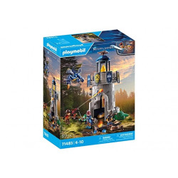 Knight&#39;s tower with smith and dragon