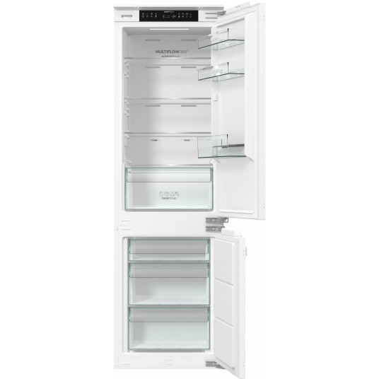 Gorenje Refrigerator | NRKI517E42 | Energy efficiency class E | Built-in | Combi | Height 177.2 cm | No Frost system | Fridge net capacity 176 L | Freezer net capacity 76 L | Display | 35 dB | White