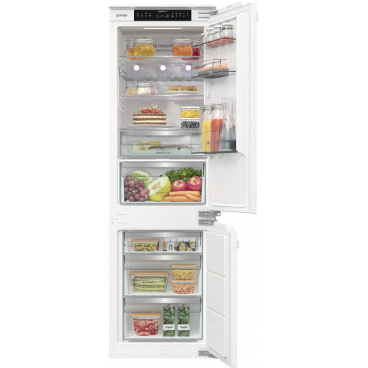 Gorenje Refrigerator | NRKI517E62WF | Energy efficiency class E | Built-in | Combi | Height 177.2 cm | No Frost system | Fridge net capacity 176 L | Freezer net capacity 76 L | Display | 35 dB | White