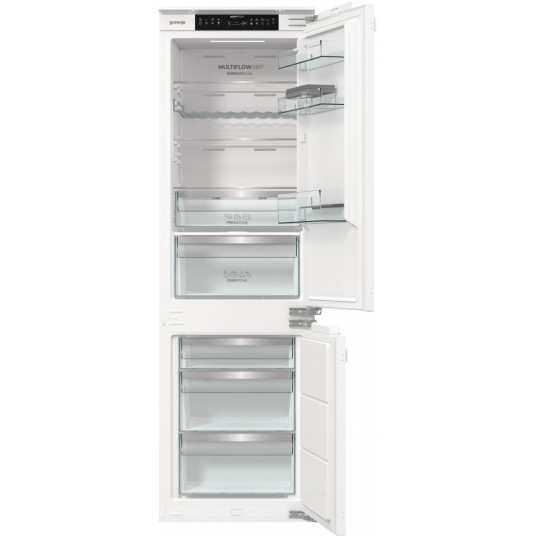 Gorenje Refrigerator | NRKI517E62WF | Energy efficiency class E | Built-in | Combi | Height 177.2 cm | No Frost system | Fridge net capacity 176 L | Freezer net capacity 76 L | Display | 35 dB | White