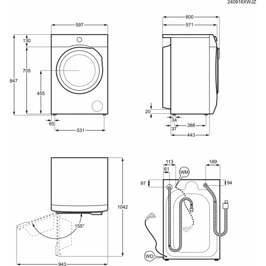 Electrolux EW7W5697QE veļas/žāvētājs