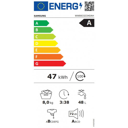 Veļas mašīna SAMSUNG WW80CGC04DAHLE