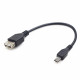 Kabelis USB OTG AF to Micro BM cable, 0.15 m