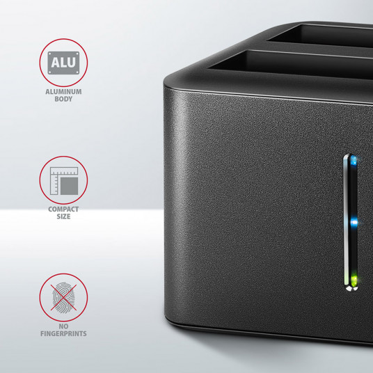 AXAGON ADSA-D25 USB 3.2 Gen 1 - 2x SATA 6G 2,5" SSD/HDD CLONE DUAL MINI doks