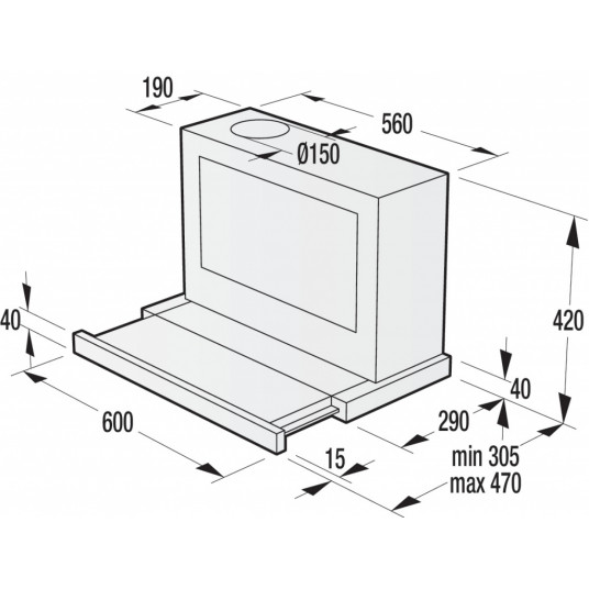 Tvaika nosūcējs  Gorenje BHP623E8X