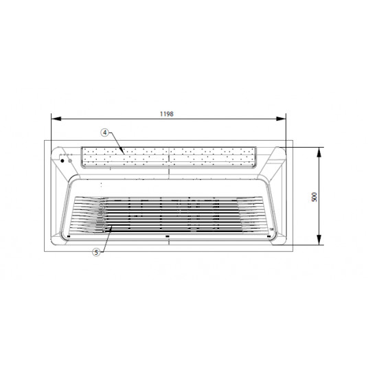 SAMSUNG Windfree™ S2 Multi split 3,5/3,8 kW vienvirziena kasetes tipa gaisa kondicioniera iekšējā vienība