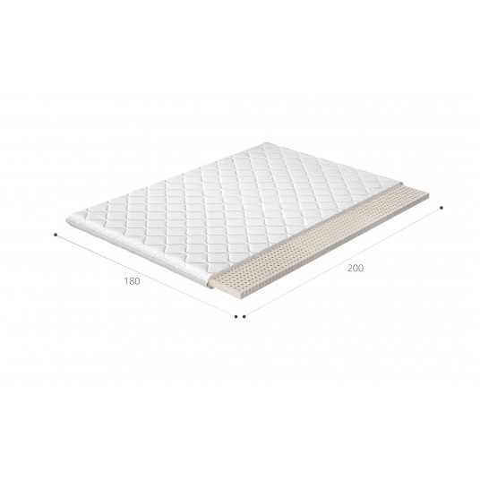 Matracis Latex 180x200 ar hipoalerģisku pārvalku, balts