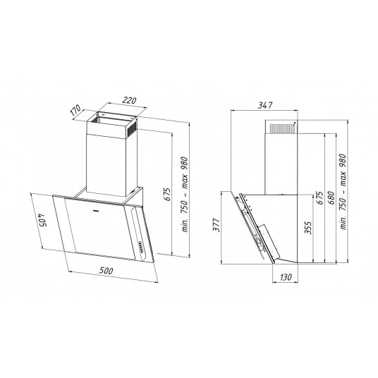 Akpo WK-4 Mirt Eco 50 virtuves nosūcējs
