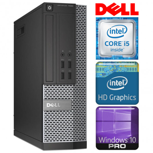 Stacionārais dators DELL_7020_SFF_I5-4570_DDR3_16GB_480GB_WIN10PRO/W7P Atnaujintas/Renew