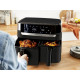 TEFAL Dual Easy Fry Essential Airfryer | EY901N | Power 2700 W | Capacity 8.3 L | Black