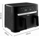 TEFAL Dual Easy Fry Essential Airfryer | EY901N | Power 2700 W | Capacity 8.3 L | Black