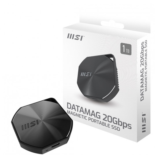 MSI DATAMAG 20GBPS 2TB ārējais cietvielu disks C tipa USB USB 3.2 Gen 2x2 melns