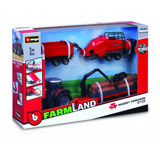BBURAGO 10cm lauksaimniecības traktors, assort., 18-31668
