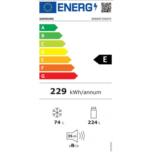 Iebūvējamais ledusskapis Samsung BRB80F30AEF0EO