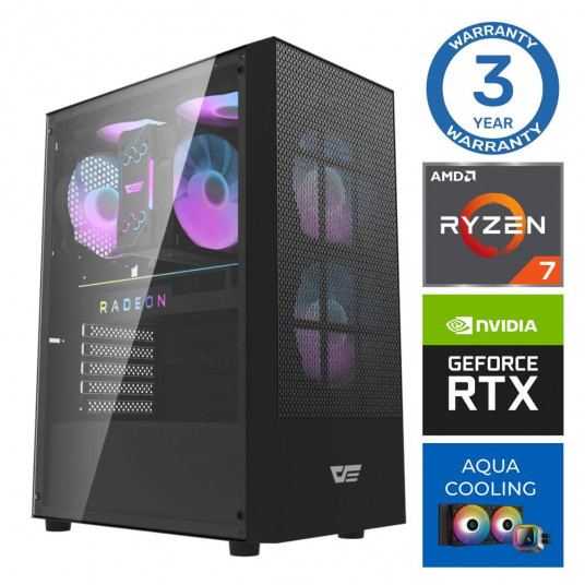 INTOP AQUA Ryzen 7 7700X 16GB DDR5 500SSD M.2 NVME+2TB RTX3060 12GB no-OS