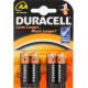 Duracell AA/LR6, Alkaline Basic MN1500, 4 pc(s)