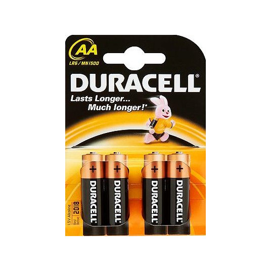 Duracell AA/LR6, Alkaline Basic MN1500, 4 pc(s)