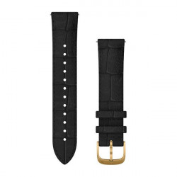 Garmin Luxe Ātri atvienojama ādas pulksteņa siksniņa, 20 mm, Melna