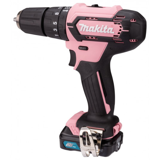 Makita HP333DSAP1 elektriskais skrūvgriezis vai triecieninstruments 1700 RPM melns, rozā krāsā
