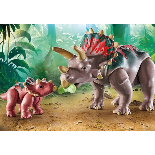 Set with figurines Dinos 71821 Triceratopsy