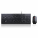 Lenovo 4X30L79883 Tastatūra Pele komplektā Universālā USB QWERTY angļu (ASV) melna