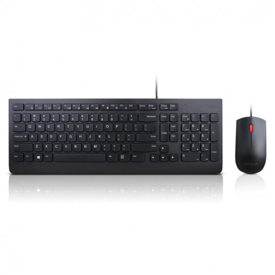 Lenovo 4X30L79883 Tastatūra Pele komplektā Universālā USB QWERTY angļu (ASV) melna