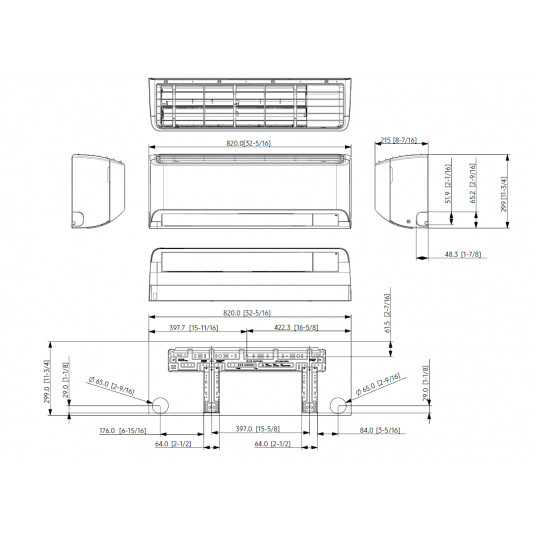 SAMSUNG WALL NORDIC ESSENTIAL 2,5/3,2 kW kondicionieru komplekts AR09TXFZBWKNEE + AR09TXFZBWKXEE + AR-EH03E
