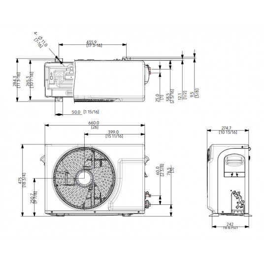 SAMSUNG WALL WIRELESS ARISE Windfree 2,5/3,2 kW gaisa kondicionieru komplekts AR09TXFCAWKNEU + AR09TXFCAWKXEU + AR-EH03E