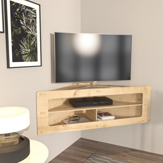 TV statīvs, Sala - ozols, ozols, 100% MELAMĪNA PĀRKLĀTOS SKAIDĻU PLĀKSNE