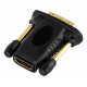 HDMI-DVI-D adapteris DELTACO Full HD 60Hz, apzeltīti savienotāji, melns / HDMI-11-K / R00100024