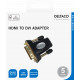 HDMI-DVI-D adapteris DELTACO Full HD 60Hz, apzeltīti savienotāji, melns / HDMI-11-K / R00100024