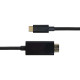 USB-C un HDMI kabelis DELTACO 4K UHD, apzeltīti savienotāji, 2 m, melns / USBC-HDMI1020-K / 00140021