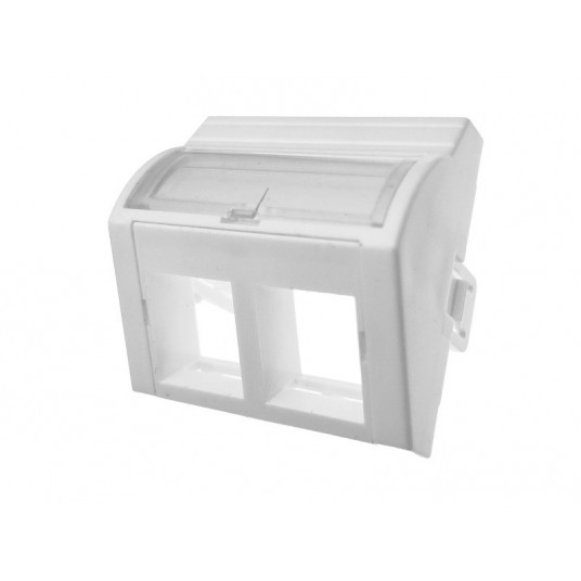 Adapteris 45x45 2xRJ45 (izliekts stūris) ALANTEC