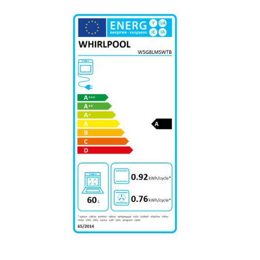 Whirlpool W5G8LMSWTB gāzes plīts