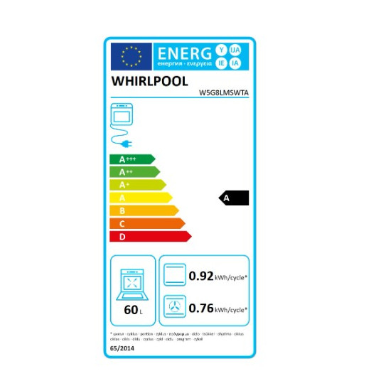 Whirlpool W5G8LMSWTA gāzes plīts