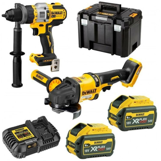 DEWALT. 18V DCK2016T2T KOMBIKĀCIJA (DCD999 + DCG418) 2x6,0Ah