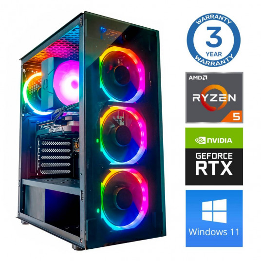 INTOP Ryzen 5 7500F 16GB DDR5 1TB SSD M.2 NVME+2TB RTX4060Ti 8GB WIN11Pro