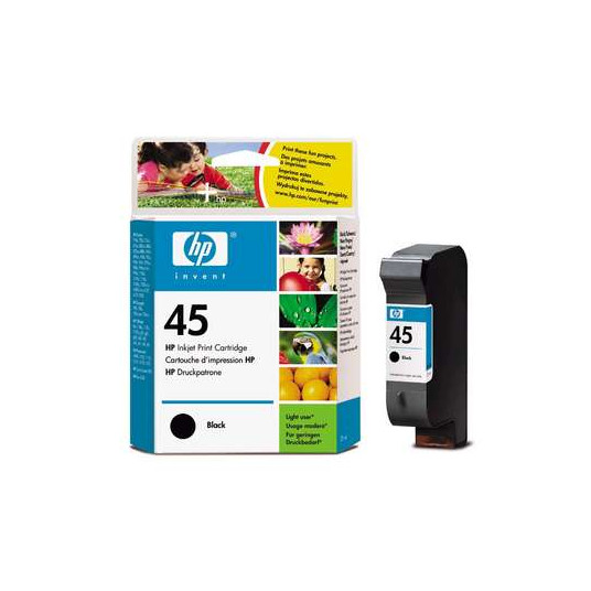 HP 45 tinte melna liela
