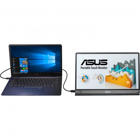 ASUS ZenScreen Touch MB16AMT 15.6" 16:9 Multi-Touch IPS Monitor with smartcase