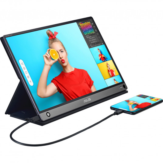 ASUS ZenScreen Touch MB16AMT 15.6" 16:9 Multi-Touch IPS Monitor with smartcase