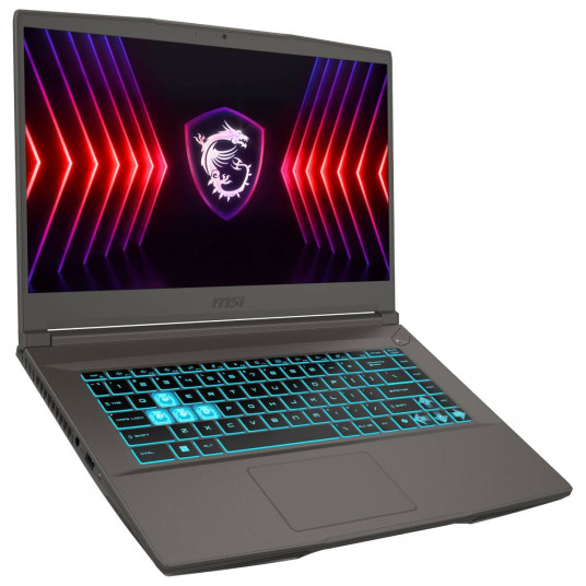 MSI Thin 15 B12UC-2447 - 15,6" FHD 144 Hz displejs, Intel Core i5-12450H, 16 GB RAM, 512 GB SSD, NVIDIA RTX 3050, FreeDOS