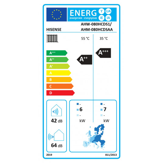 Hisense Hi-Therma 8 kw siltumsūkņa Split iekšējā daļa, AHM-080HCDSAA