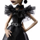 "Monster High X Wednesday Wednesday" lelle melnā kleitā