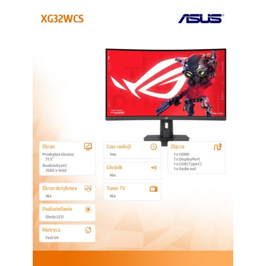 32 collu monitors XG32WCS 180Hz DP DP HDMI USB-C