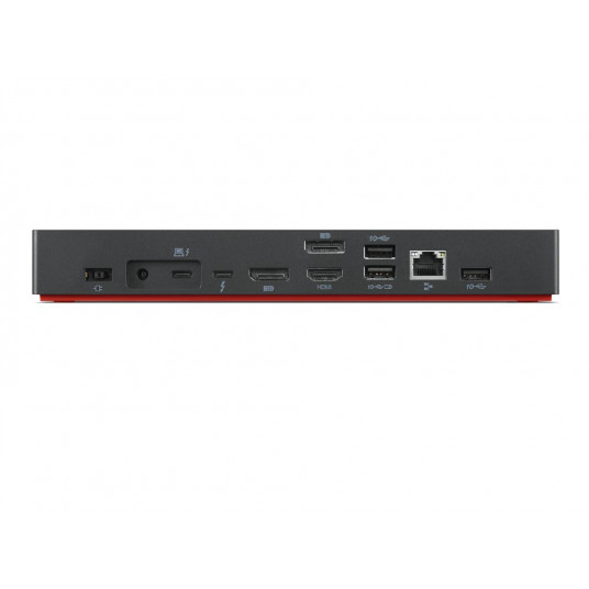 Lenovo 40B00300EU piezīmjdatora dokstacija/savienotāju replikators ar vadu Thunderbolt 4 melns, sarkans