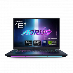 Klēpjdators GIGABYTE AORUS MASTER, 18 QHD+, Intel Core Ultra 9, RAM 32GB, 2TB SSD, NVIDIA GeForce RTX 5080, Windows 11 Pro, Black BYHC5DED65SP