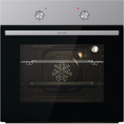 Gorenje Oven | BO6615E01X | 60 L | Electric | EnamelClean | Mechanical control | Height 59.5 cm | Width 59.5 cm | Stainless steel